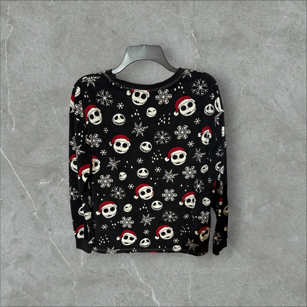 Disney Black and Cream Nightmare Before Christmas Pajama Top - Picture 3 of 4